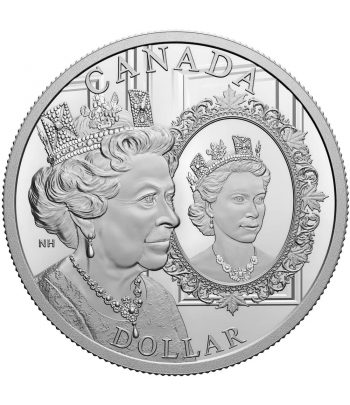 Dollar plata Proof Canada 2022 Jubileo Platino Isabel II.