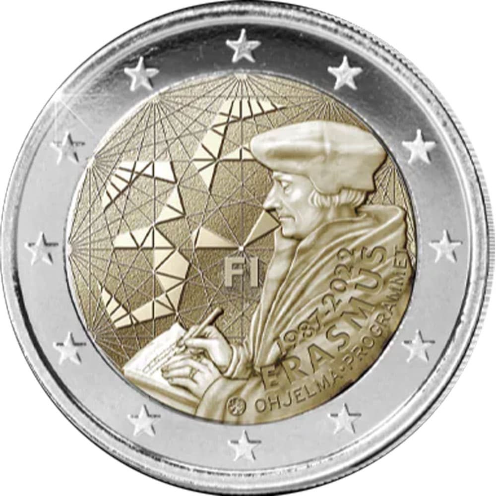 moneda 2 euros Programa Erasmus 2022 Finlandia