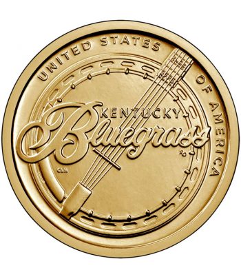 Moneda de Estados Unidos 1$ Kentucky 2022. Ceca P y D