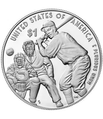 Moneda 1$ de plata Estados Unidos Baseball 2022