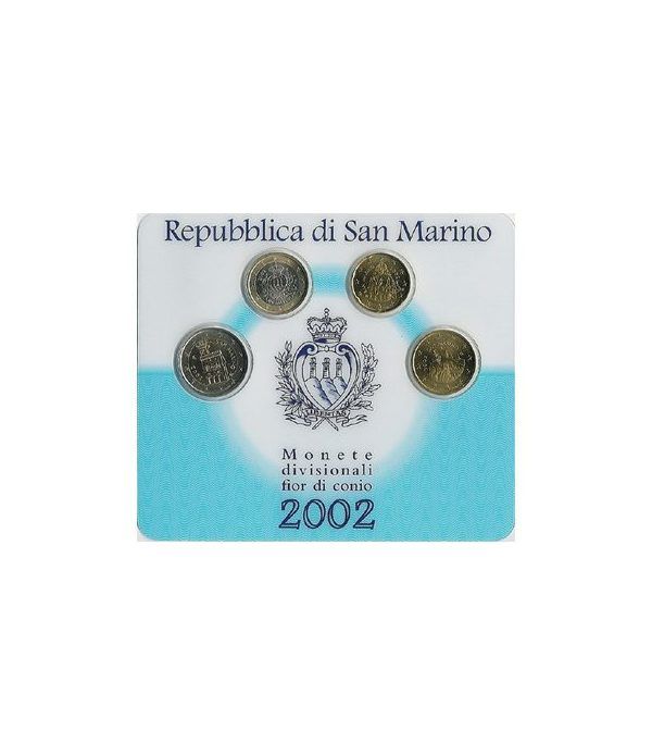 Cartera oficial euroset San Marino 2002 (4 monedas)  - 2