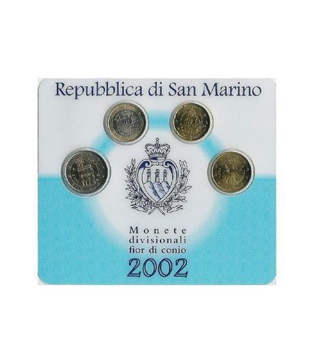 Cartera oficial euroset San Marino 2002 (4 monedas)