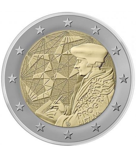 moneda 2 euros Programa Erasmus 2022 Lituania