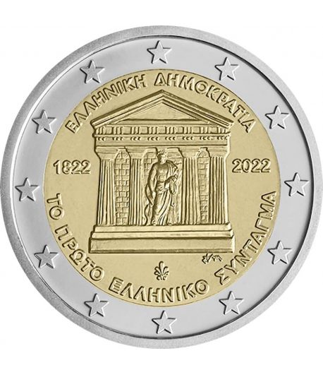 moneda 2 euros Grecia 2022 200 años Constitución