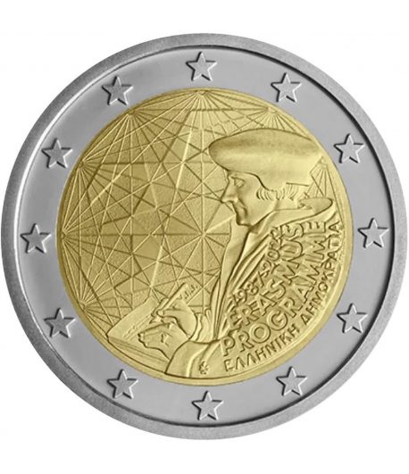 moneda 2 euros Programa Erasmus 2022 Grecia