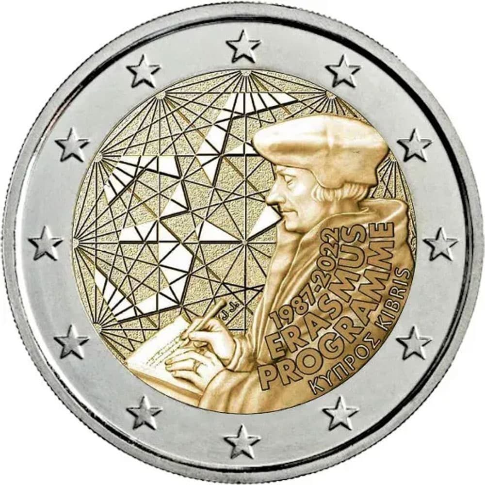 moneda 2 euros Programa Erasmus 2022 Chipre