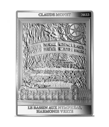 Moneda 10 euros de plata Francia año 2022 Monet  - 1