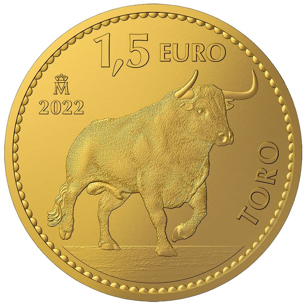 Moneda de España Toro onza de oro 2022  - 1