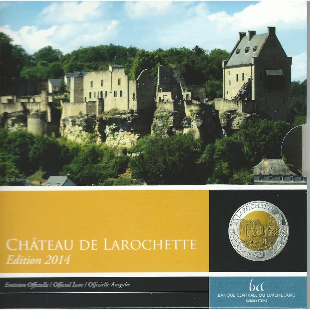 Moneda de Luxemburgo 5 euros 2014 Chateau de Larochete  - 3