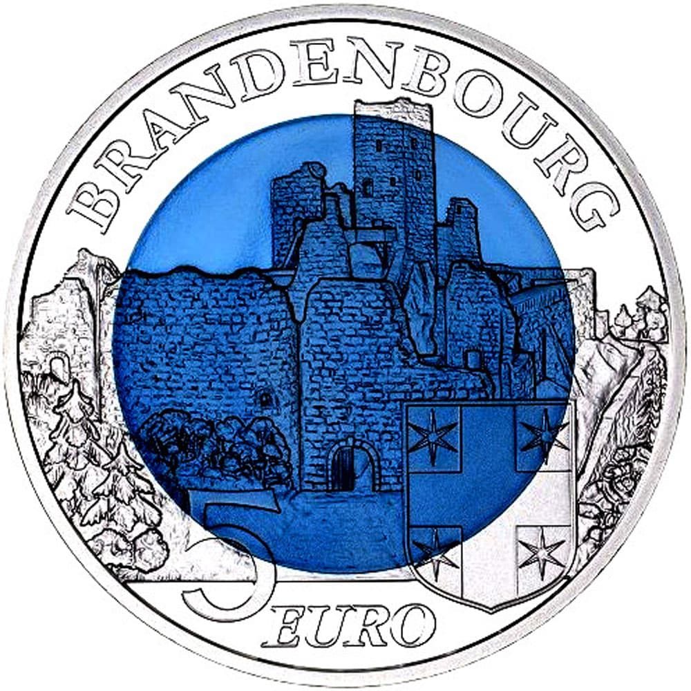 Moneda de Luxemburgo 5 euros 2015 Chateau de Brandenbourg