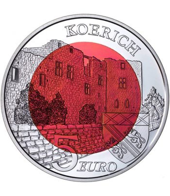 Moneda de Luxemburgo 5 euros 2018 Chateau de Koerich