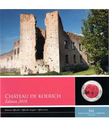 Moneda de Luxemburgo 5 euros 2018 Chateau de Koerich