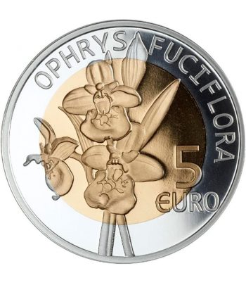Moneda de Luxemburgo 5 euros 2012 Ophrys Bourdon