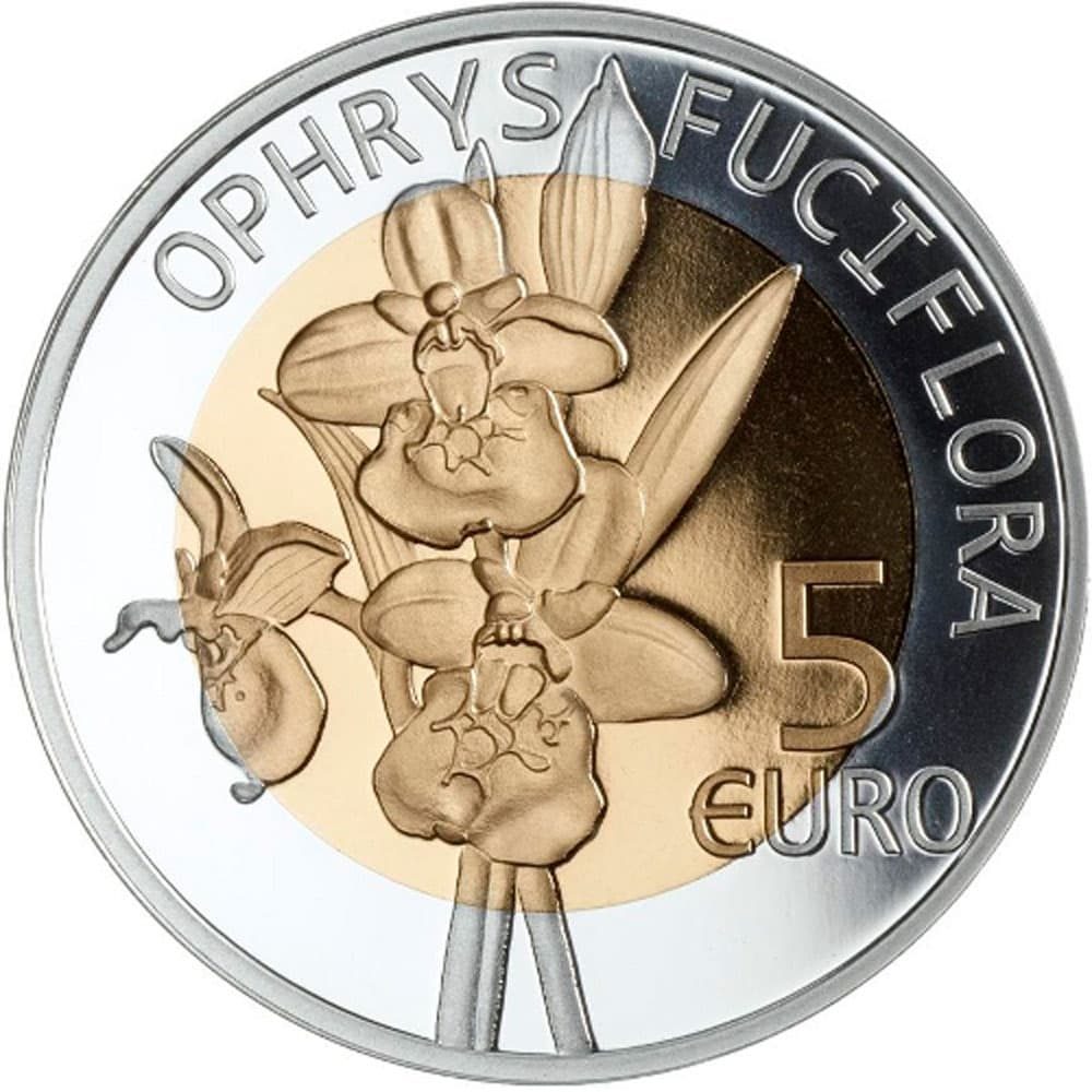 Moneda de Luxemburgo 5 euros 2012 Ophrys Bourdon