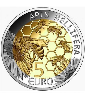 Moneda de Luxemburgo 5 euros 2013 Abeille Européene  - 1