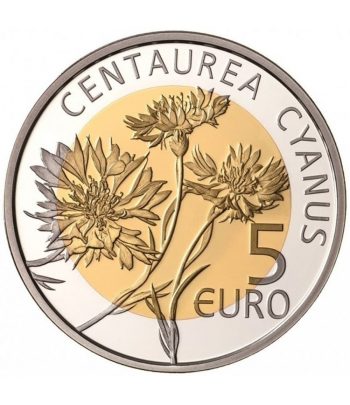 Moneda de Luxemburgo 5 euros 2016 Centaurea Cyanus