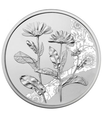 Moneda de plata 5 euros Austria Caléndula 2022