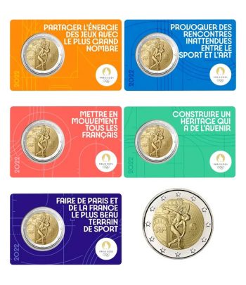 moneda 2 euros Francia 2022 dedicada a las Olimpiadas 2024. 5