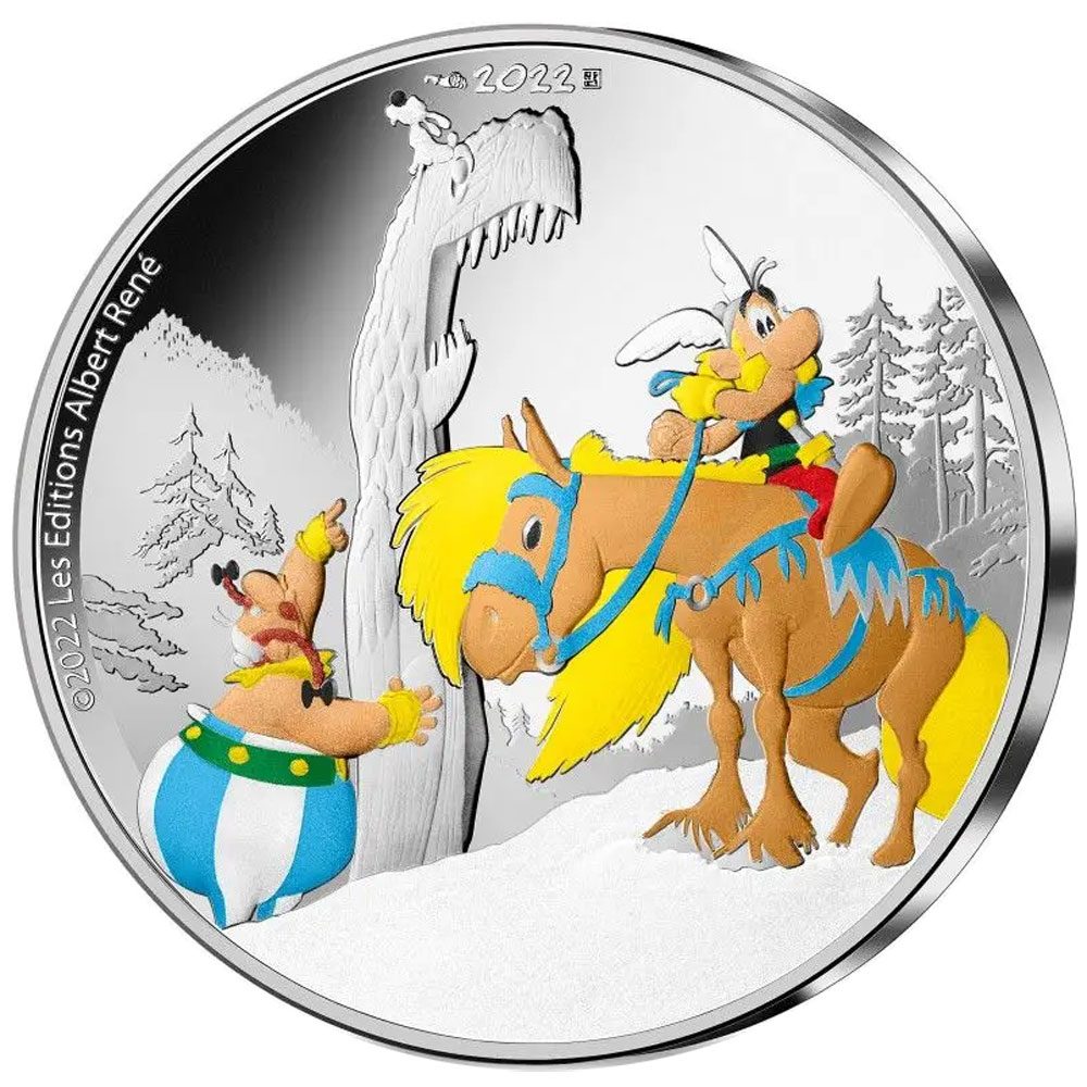 Moneda 10 euros de plata Francia 2022 Asterix y El Griffon  - 2