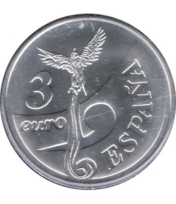 Moneda de plata de España 3 euros Ruta Quetzal 1998  - 1