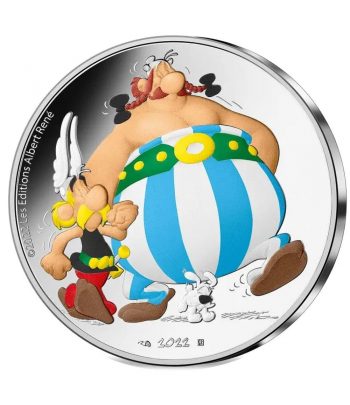 Moneda 10 euros de plata Francia año 2022 Asterix y Obelix  - 1