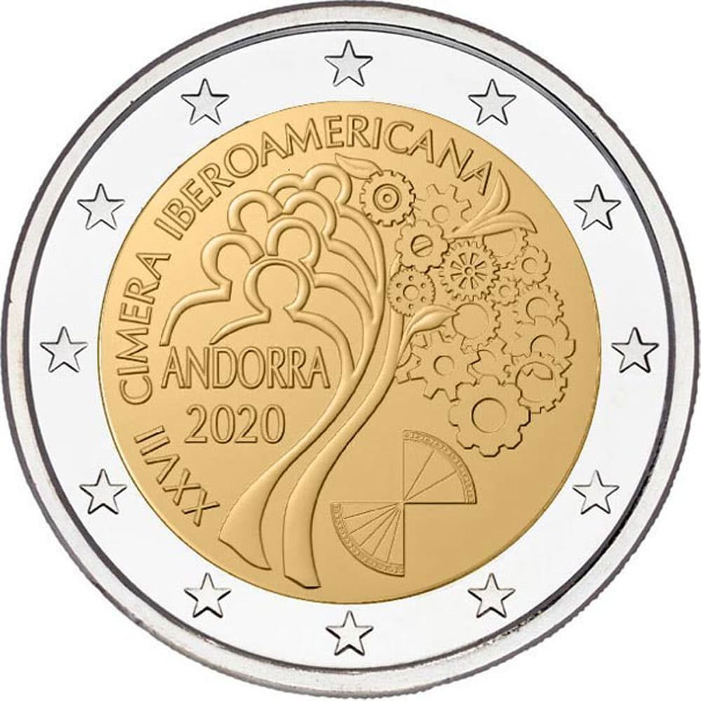 moneda de Andorra 2 euros 2020 XXVII Cimera Iberoamericana  - 1