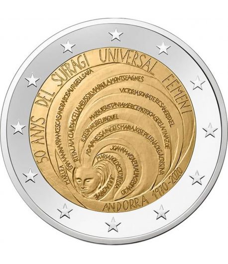 moneda de Andorra 2 euros 2020 Sufragi Universal Femení  - 1