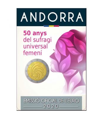 moneda de Andorra 2 euros 2020 Sufragi Universal Femení  - 2