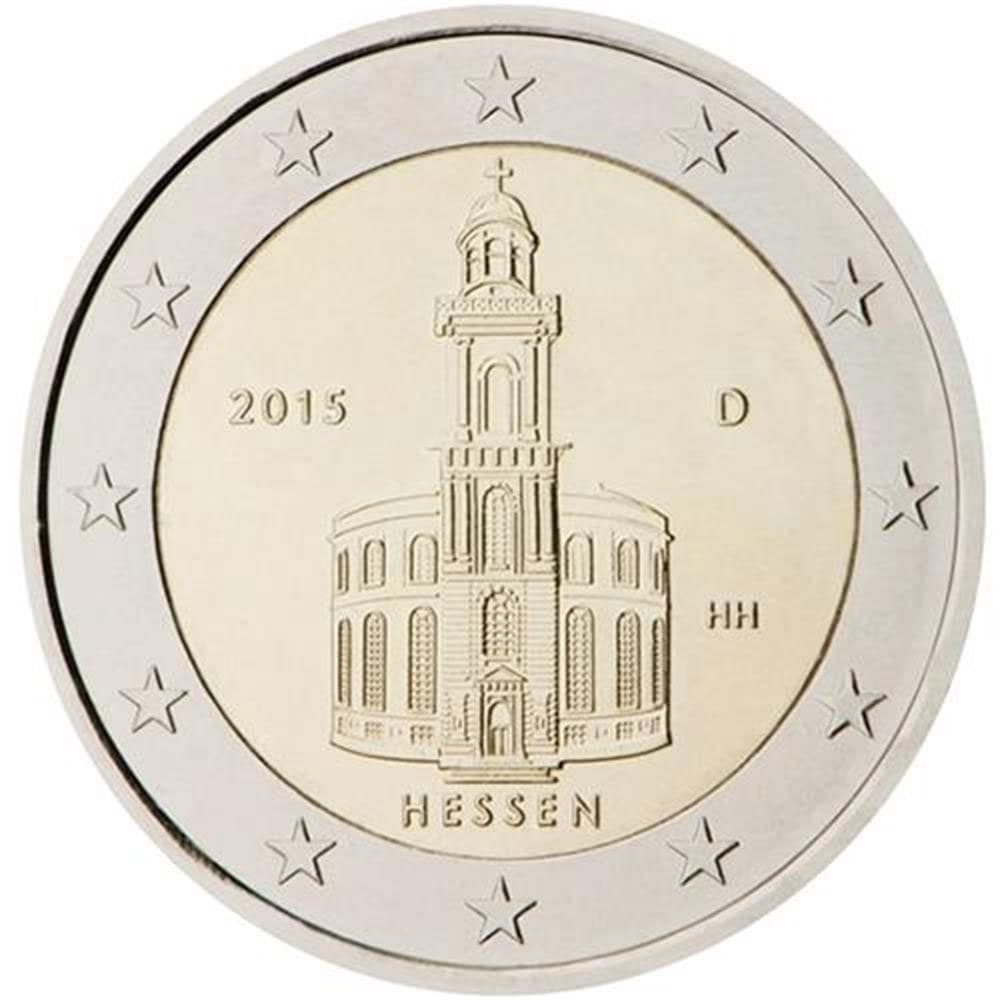 moneda conmemorativa 2 euros Alemania 2015 Hessen. 5 monedas