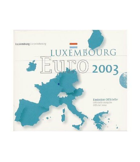 Cartera oficial euroset Luxemburgo 2003