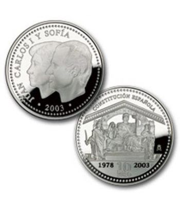 Moneda 2003 25º Aniversario de la Constitución. 10 euros. Plata.  - 2