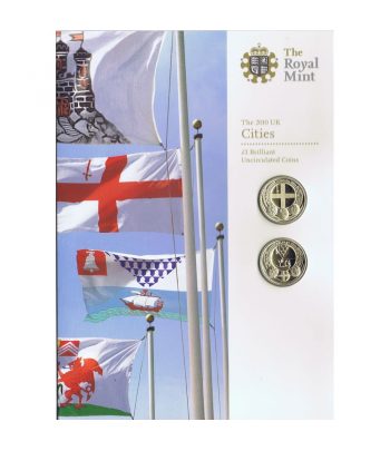 Monedas de Gran Bretaña 1 Libra London y Belfast 2010. Cuproníquel.  - 3