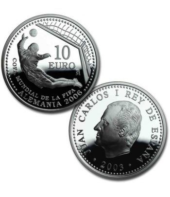 Moneda 2003 Mundial de la FIFA Alemania 2006. 10 euros. Plata.  - 2