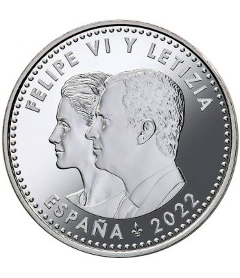 Moneda de España 40 euros Vuelta al Mundo 2022. Plata Color  - 2