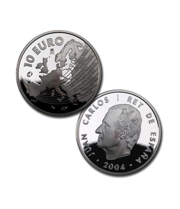 Moneda 2004 Ampliación Unión Europea 10 euros. Plata.