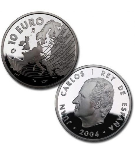 Moneda 2004 Ampliación Unión Europea 10 euros. Plata.