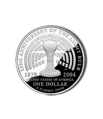 Moneda de plata 1$ Estados Unidos Thomas Edison 2004  - 1