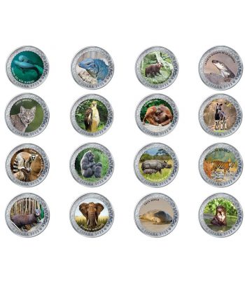 Monedas 2022 Animales Peligro Extinción completa en estuche  - 2