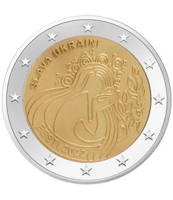 moneda 2 euros Estonia 2022 Ucrania Libertad  - 1