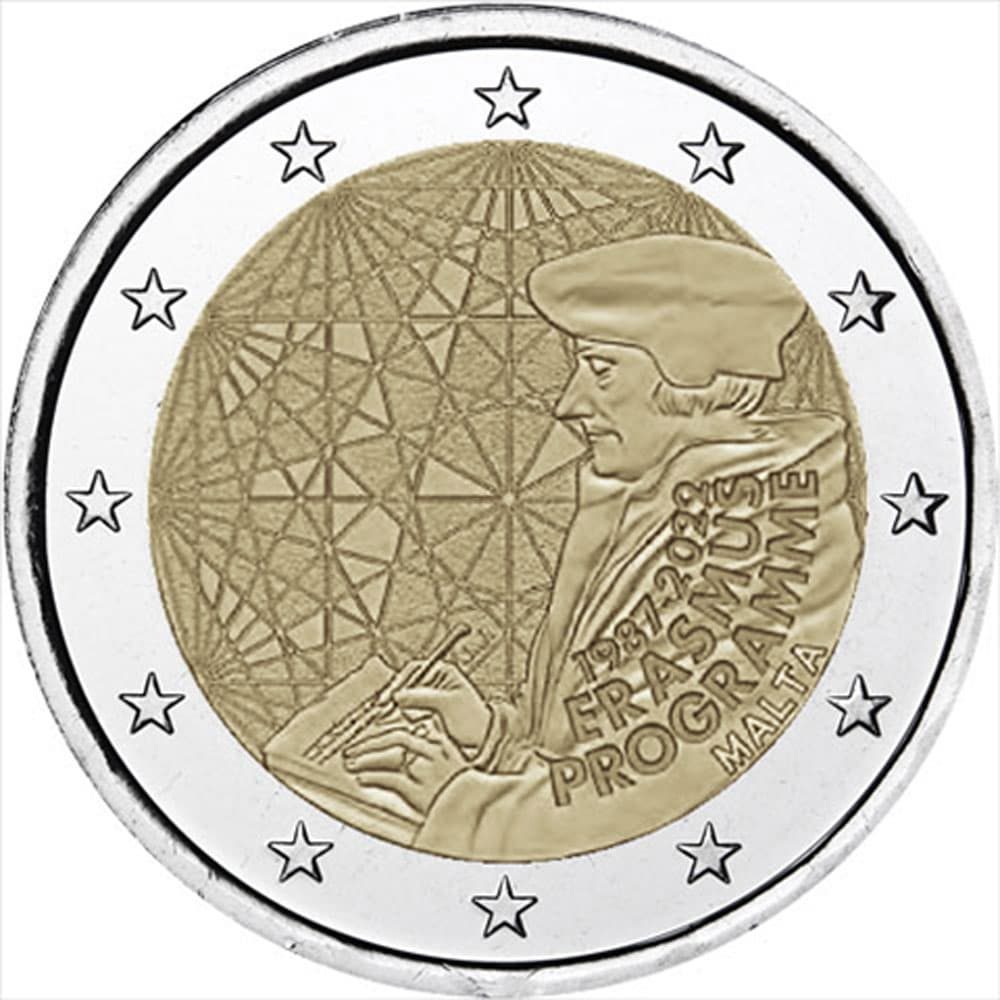 moneda 2 euros Programa Erasmus 2022 Malta  - 1