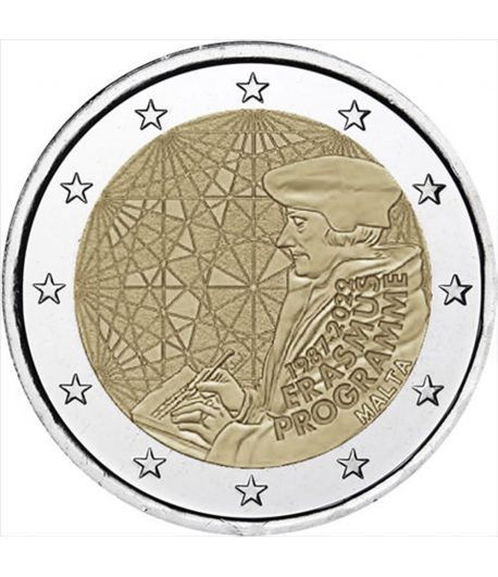 moneda 2 euros Programa Erasmus 2022 Malta  - 1