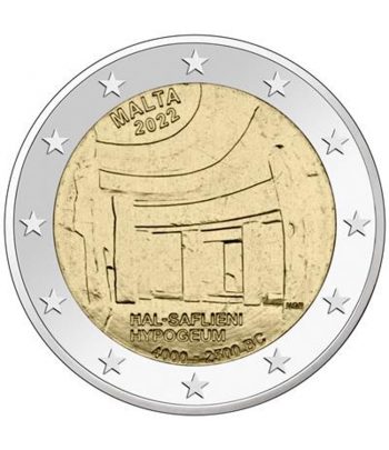 moneda 2 euros Malta 2022 Templo Hipogeo de Hal Saflien  - 1