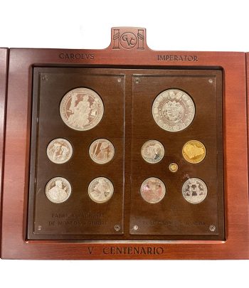 Monedas de plata y oro del V Centenario Carlos V año 2000  - 1