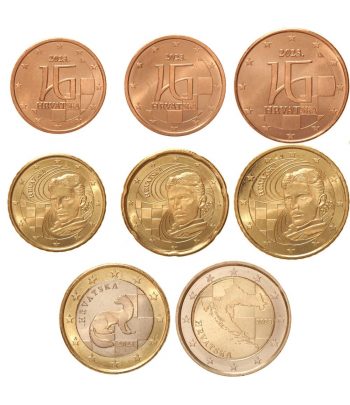 monedas euro Croacia 2022 serie de 8 monedas  - 1
