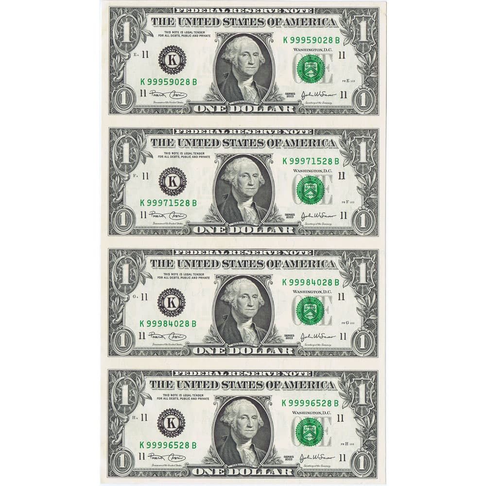 Billetes Estados Unidos 1 Dollar 1995 Washington.  - 1