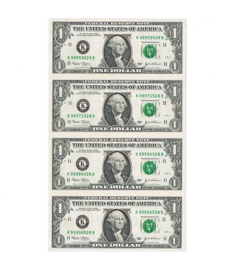 Billetes Estados Unidos 1 Dollar 1995 Washington.  - 1