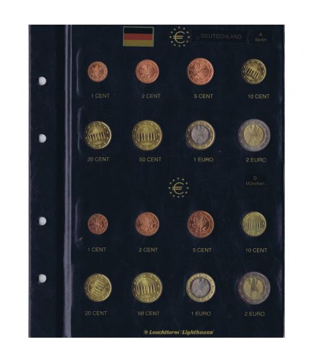 monedas Alemania euros 2002. 5 cecas en 3 hojas VISTA  - 4