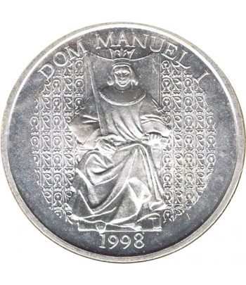 Moneda de Portugal 1000 Escudos 1998 Dom Manuel. Plata  - 1