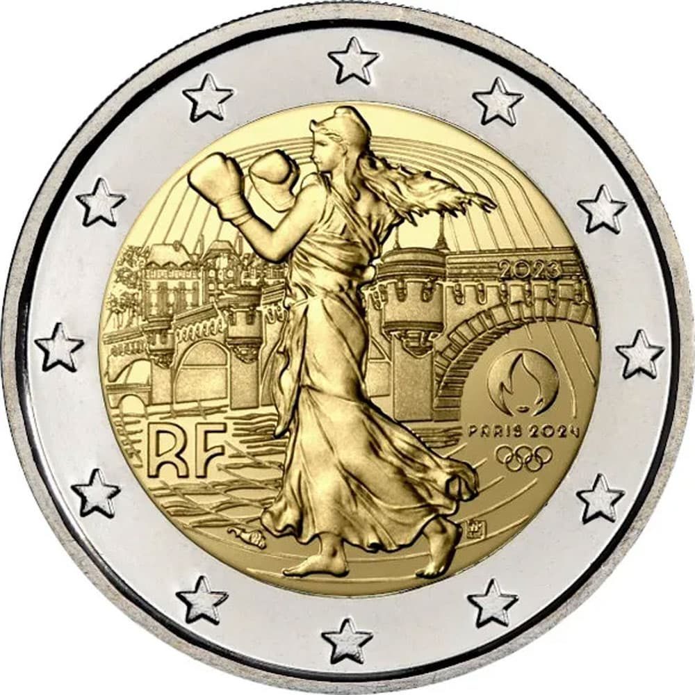 moneda 2 euros Francia 2023 Olimpiada Paris 2024.  - 1