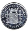 Medalla de plata Primera moneda de 1 Peseta 1869. Réplica